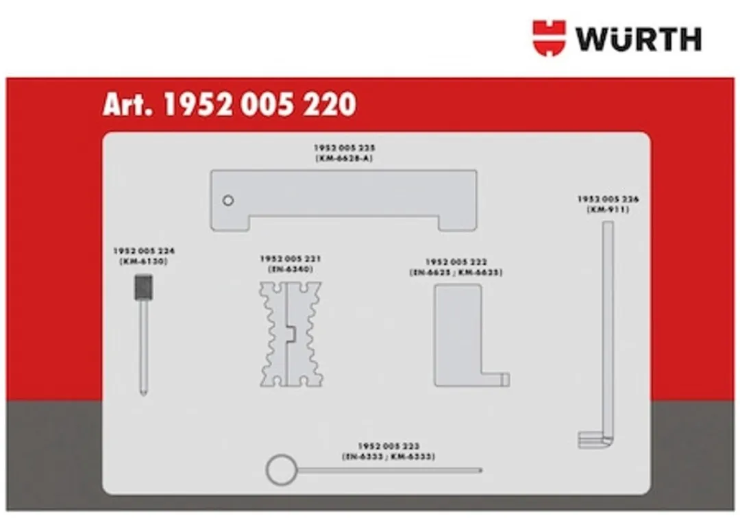 Würth Timinggereedschap Set 7-delig - Opel 1.6-1.8 Benzine