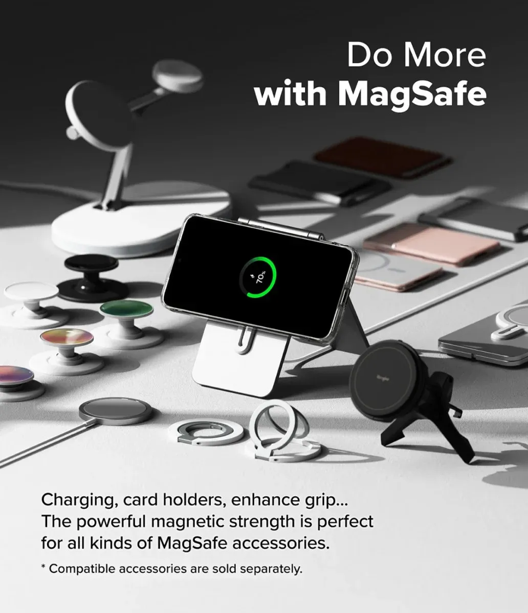 Ringke Fusion Magnetic Hoesje Samsung Galaxy S25 Plus - Transparant