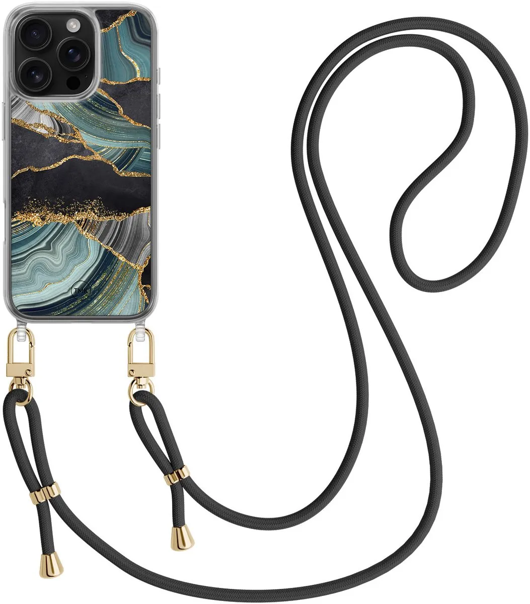 Casevibes iPhone 16 Pro Telefoonhoesje - Marble Jade Stone CV/A/i16P/C/011