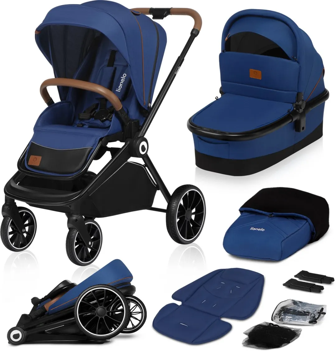 Lionelo Mika 2-in-1 Kinderwagen - Reiswieg + Buggy Grijs