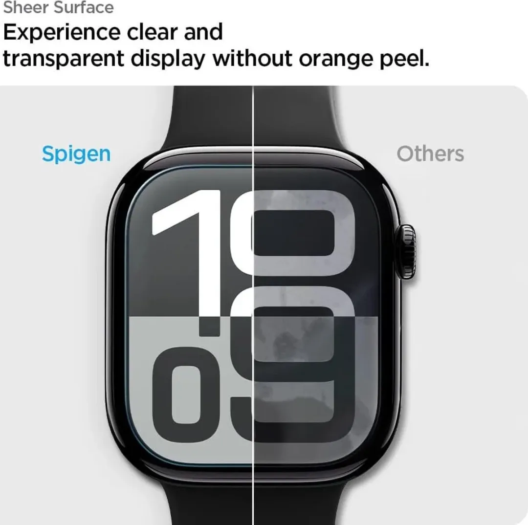 Spigen Eliteshield EZ Fit Schermbeschermer Apple Watch 10 42mm - 2 Stuks