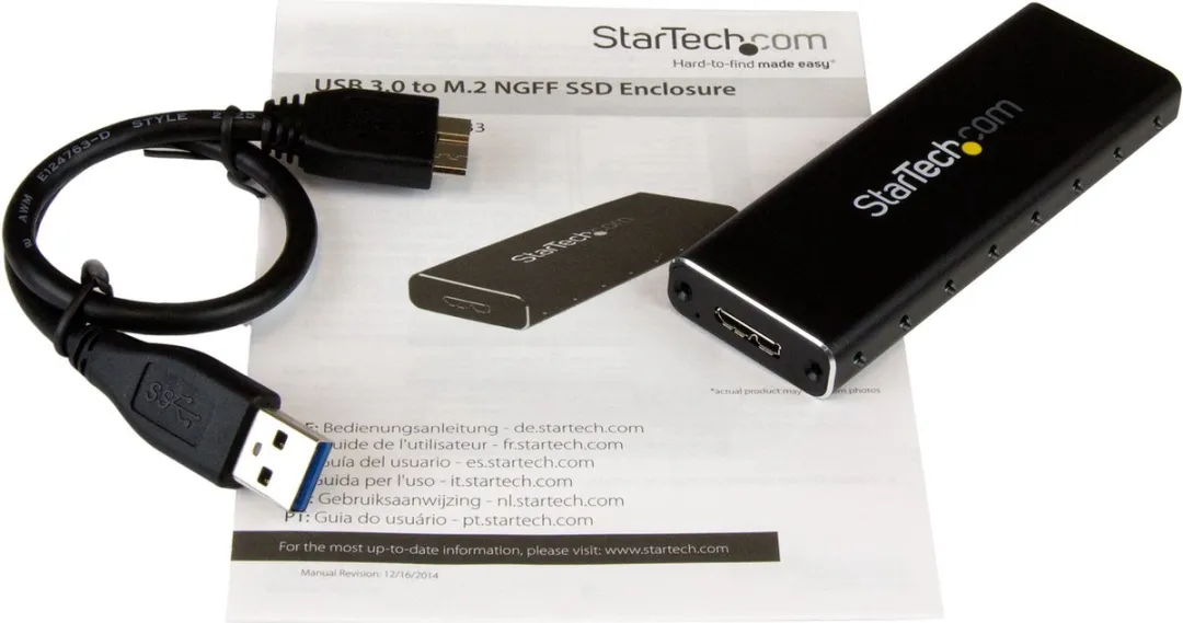 Startech SM2NGFFMBU33 M.2 SSD Behuizing - Zwart - afbeelding 6 van 6