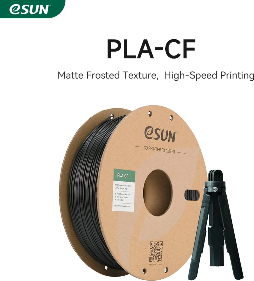 ESUN ePLA-CF Filament 1.75mm - 1kg - Zwart