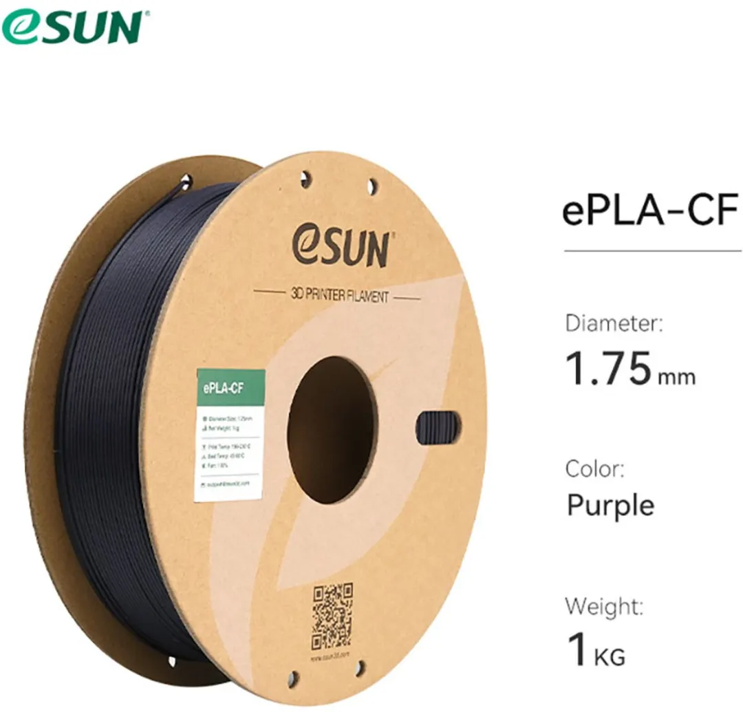 ESUN ePLA-CF Filament 1.75mm - 1kg - Zwart