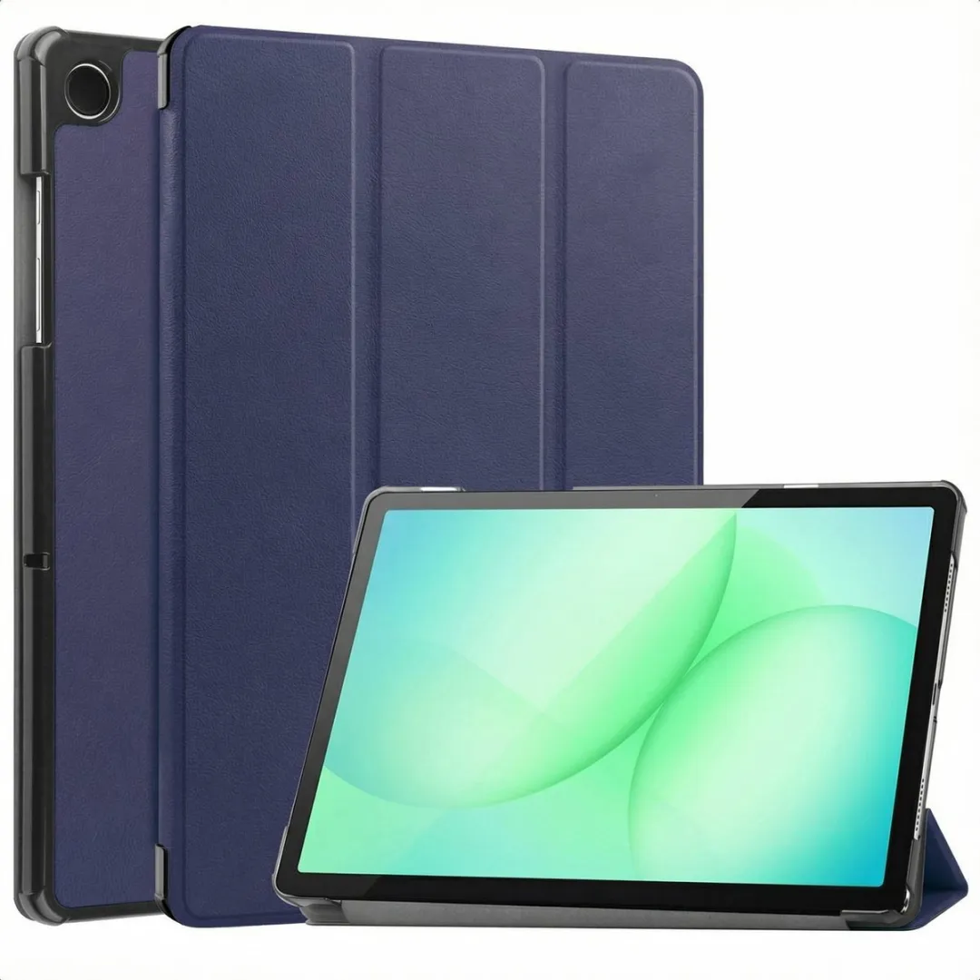 imoshiion Tablethoes Samsung Galaxy Tab A11 Plus - Trifold Bookcase Donkerblauw