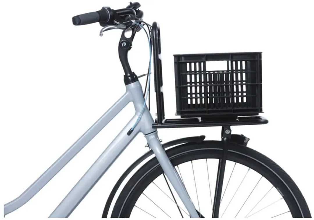 Basil MIK L Fietskrat 40L - Gerecycled Kunststof - Zwart