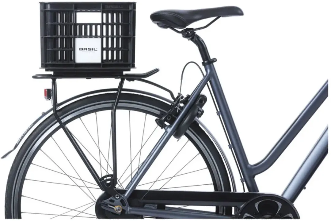 Basil MIK L Fietskrat 40L - Gerecycled Kunststof - Zwart - afbeelding 6 van 6