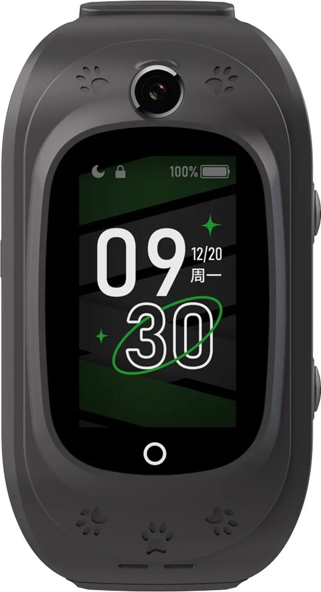 GPSHorlogeKids - GPS horloge kind - smartwatch kinderen - SMS - 4G videobellen - spatwaterdicht - SOS alarm - incl. SIM - TINY Zwart