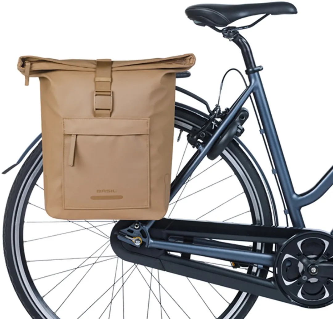 Basil Brooklyn Dubbele Fietstas 41L - Zand