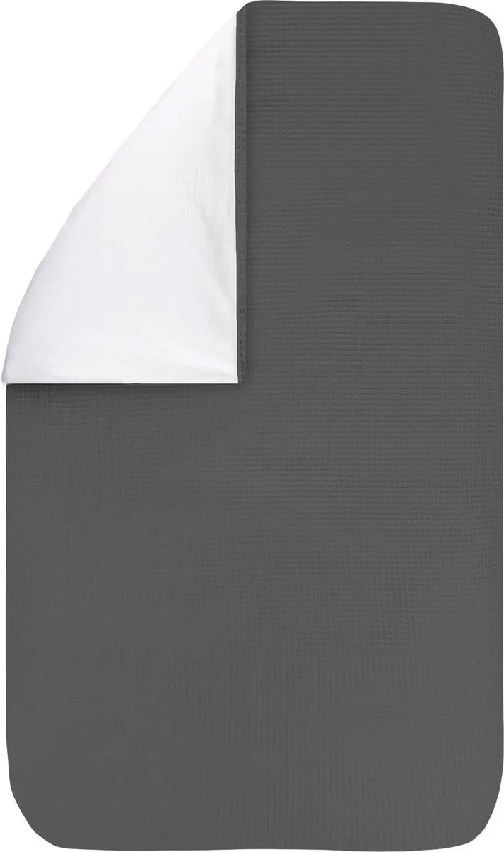 BINK Bedding Dekbedovertrek Wafel Antraciet 100x135cm