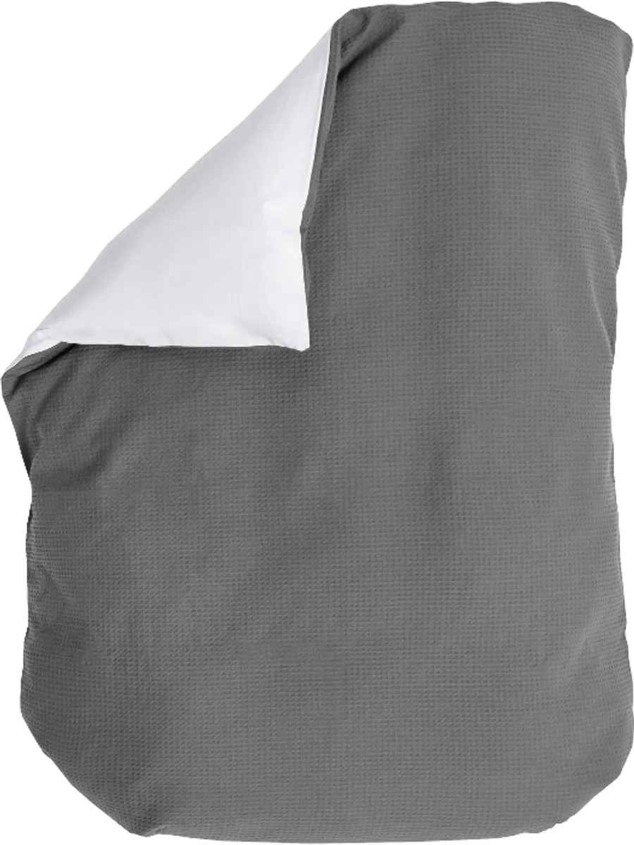 BINK Bedding Dekbedovertrek Wafel Antraciet 100x135cm