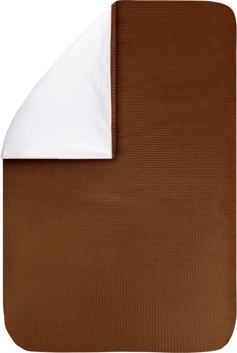 BINK Bedding Dekbedovertrek Wafel Caramel 100x135cm