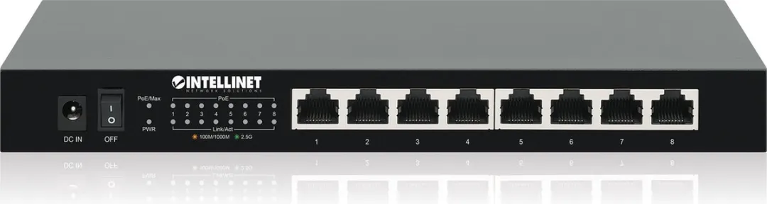 Intellinet 561938 8-Poorts 2.5G PoE+ Switch - 100W - Zwart