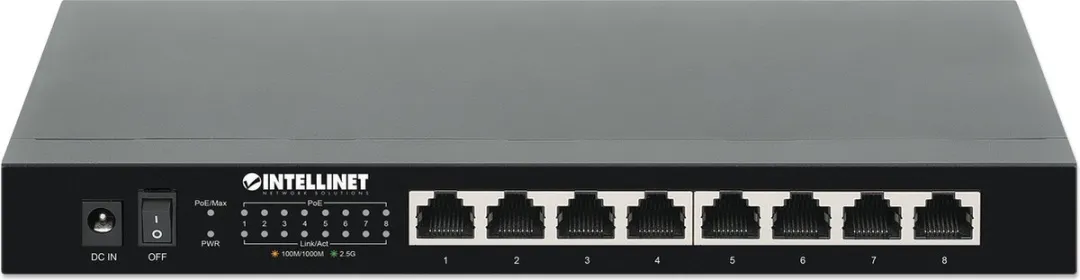 Intellinet 561938 8-Poorts 2.5G PoE+ Switch - 100W - Zwart