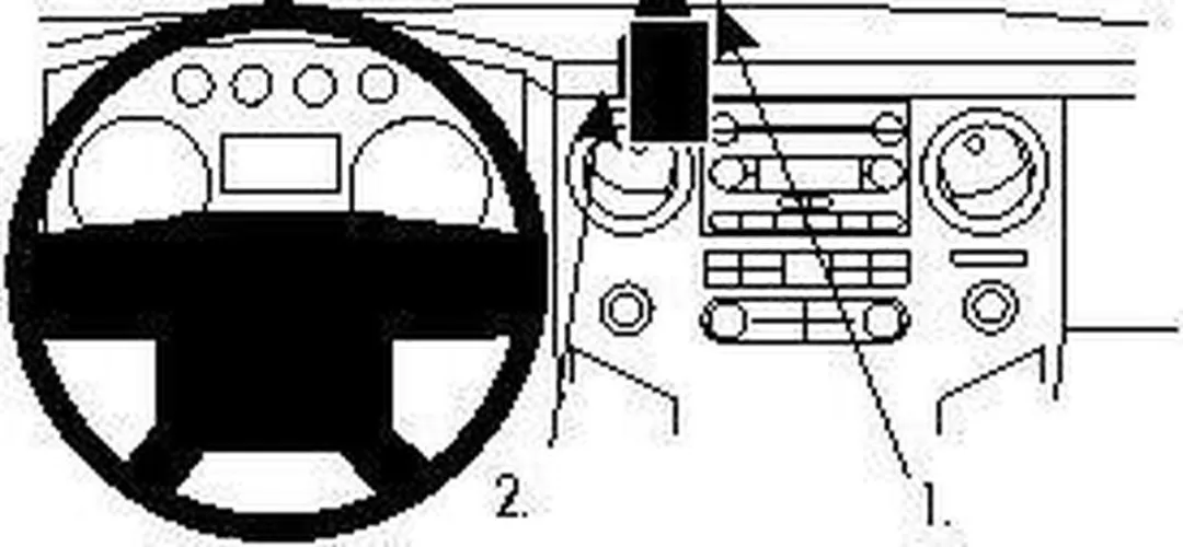 Brodit Proclip Center Mount 854542 - Carkit - Zwart