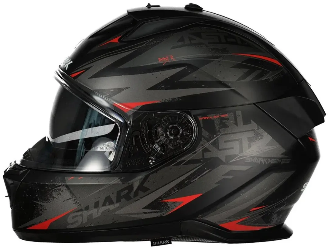 Shark D-SKWAL 3 Blast-R Integraalhelm - XXL - Mat Zwart/Antraciet/Rood