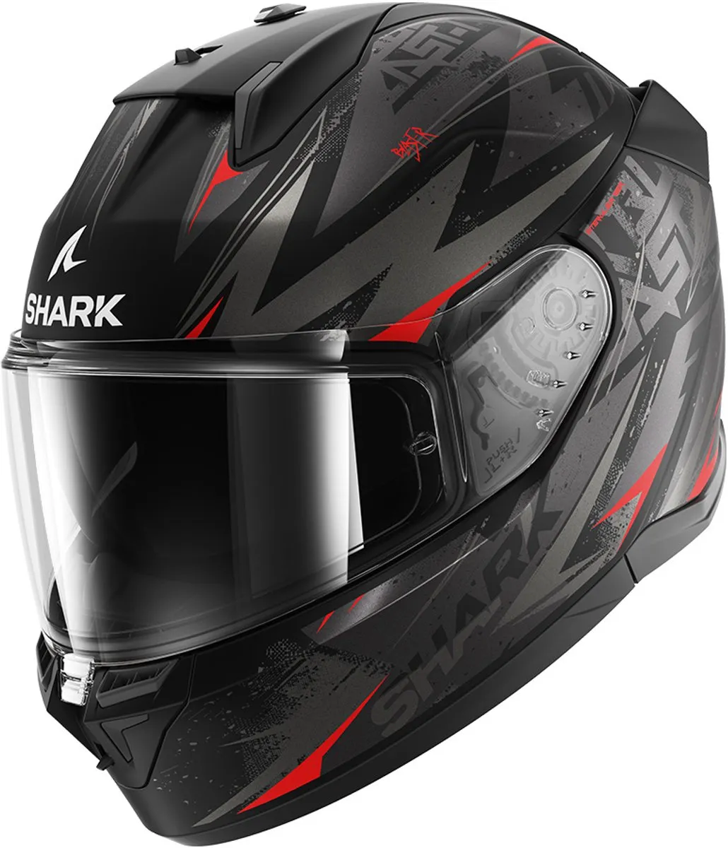 Shark D-SKWAL 3 Blast-R Integraalhelm - XXL - Mat Zwart/Antraciet/Rood