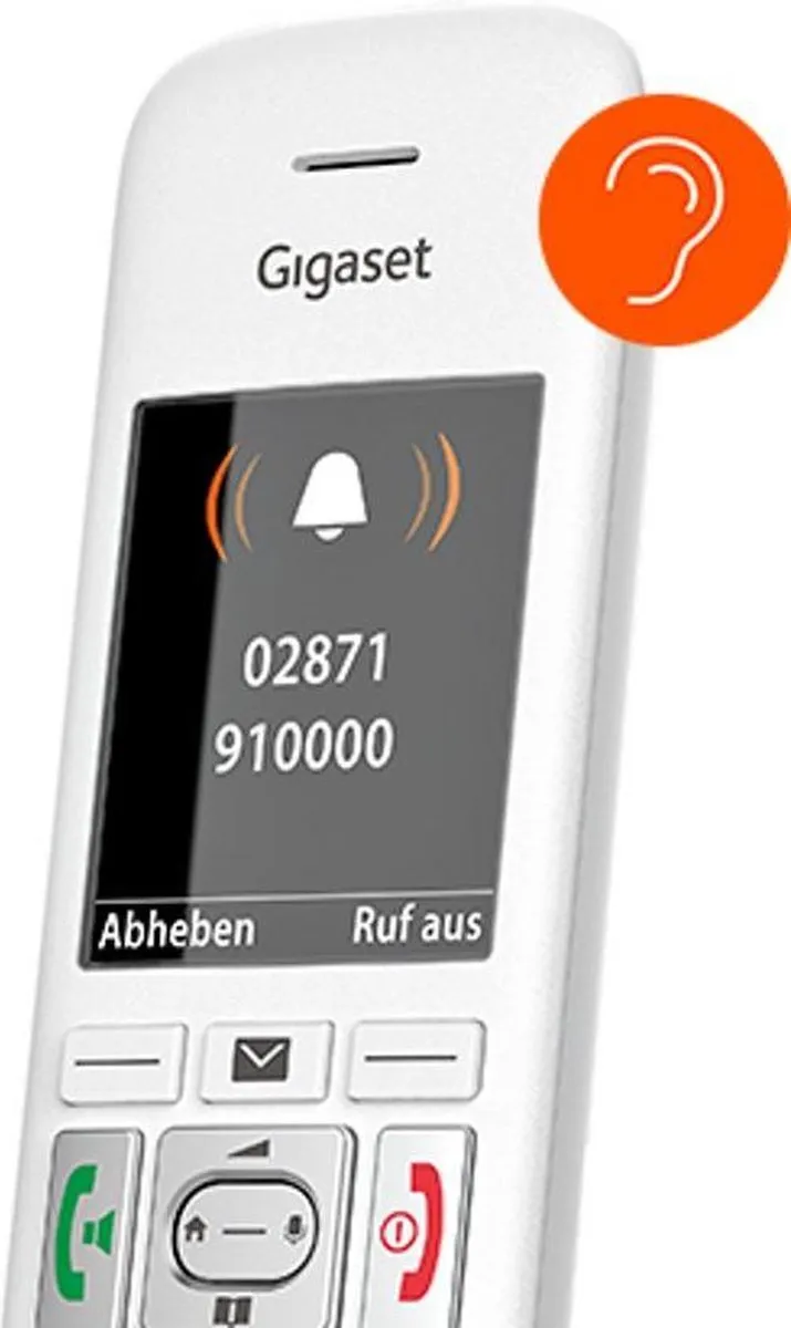 Gigaset E370A DECT Telefoon - Antwoordapparaat - HAC - Wit