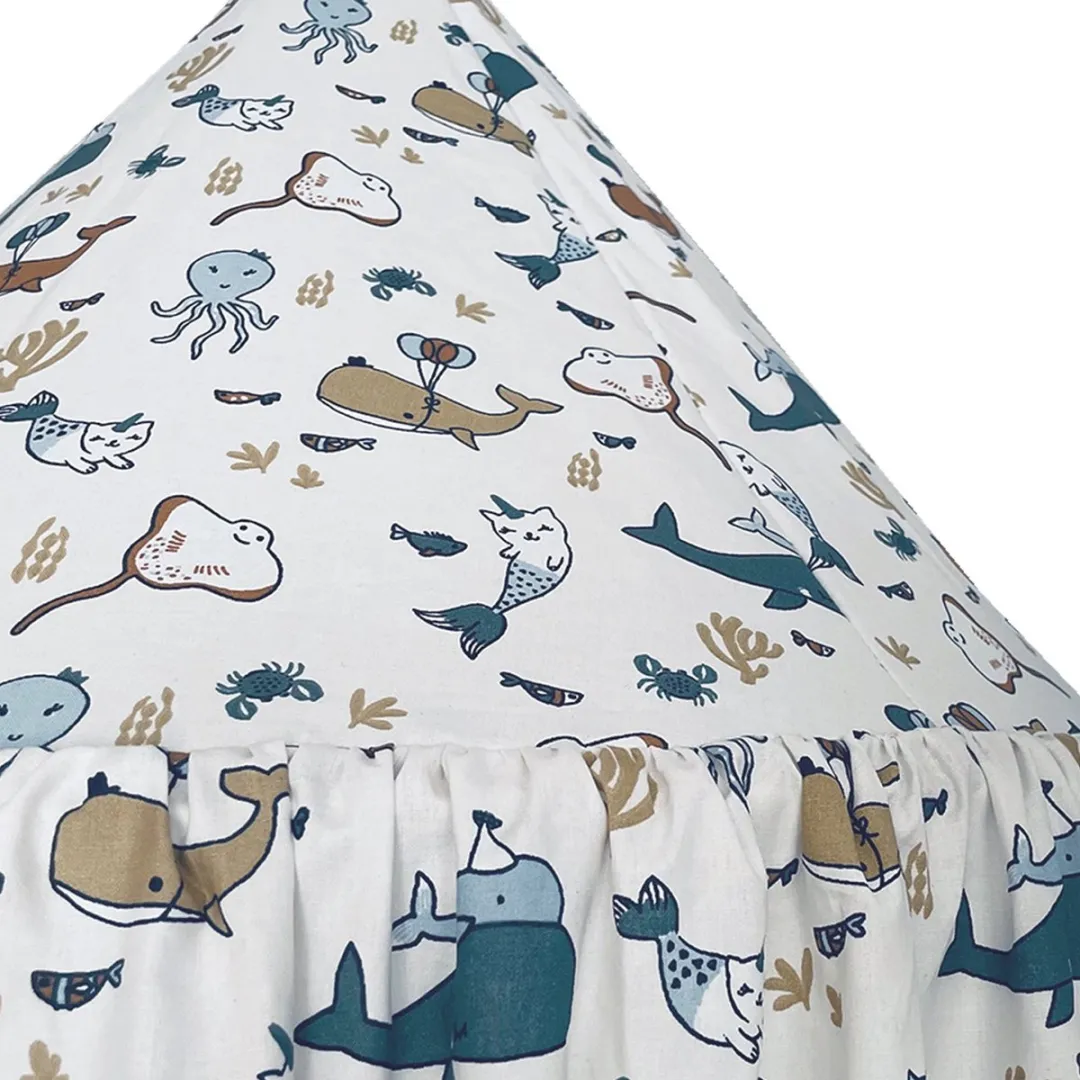 BINK Bedding Klamboesluier Lars - 55cm Ring - Zand/Beige/Blauw