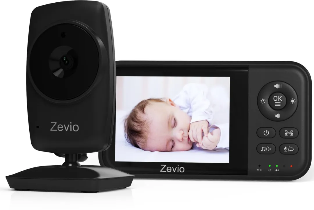 Zevio Babyfoon Comfort - Babyfoon Met Camera - Baby Monitor - Baby Camera - Zwart