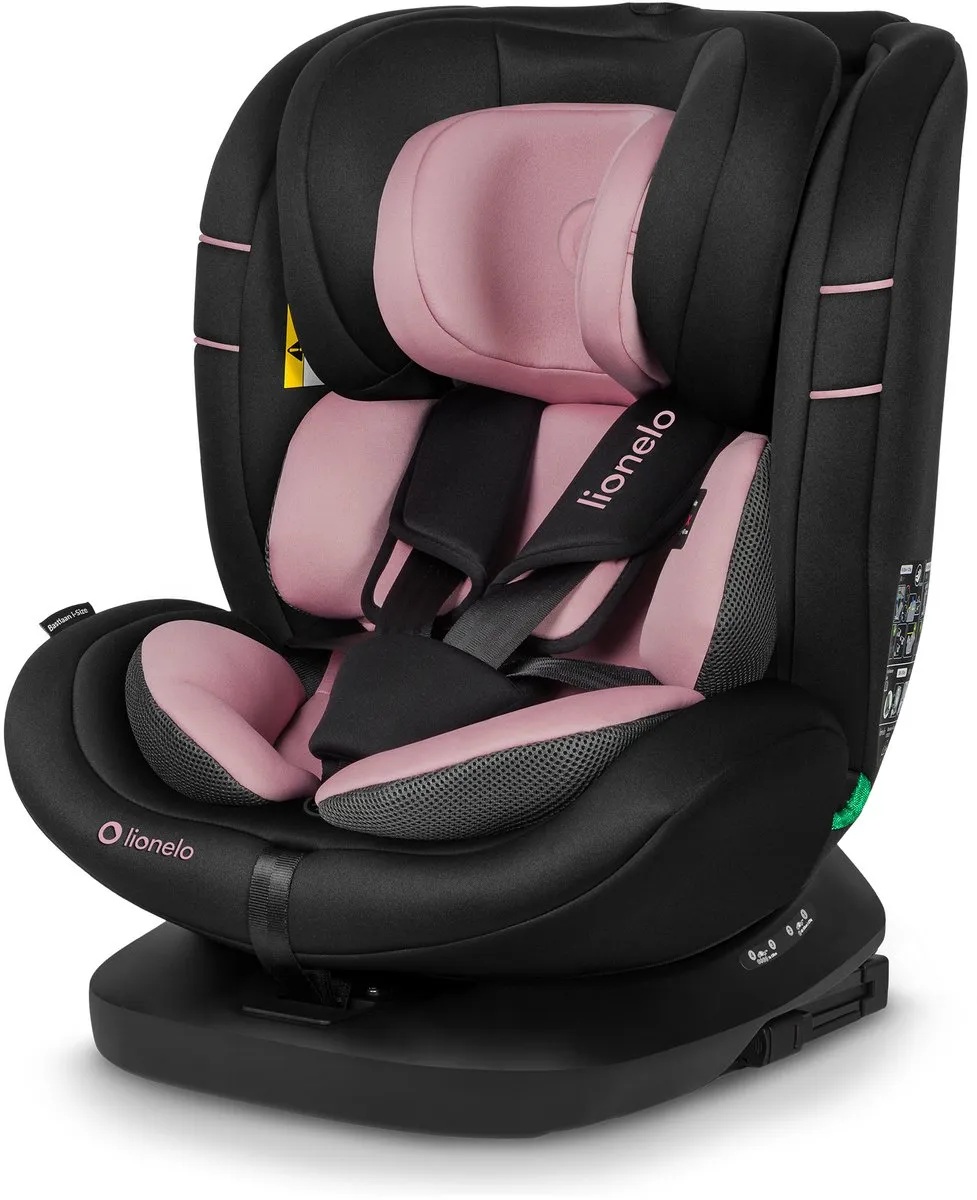 Lionelo Bastiaan 4in1 Autostoel ISOFIX 360° - Roze/Zwart
