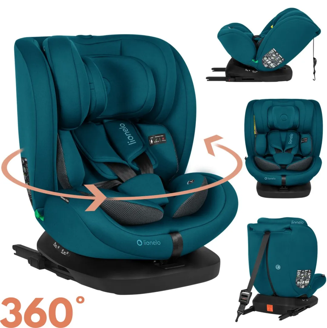 Lionelo Bastiaan 4in1 Autostoel ISOFIX 360° - Roze/Zwart