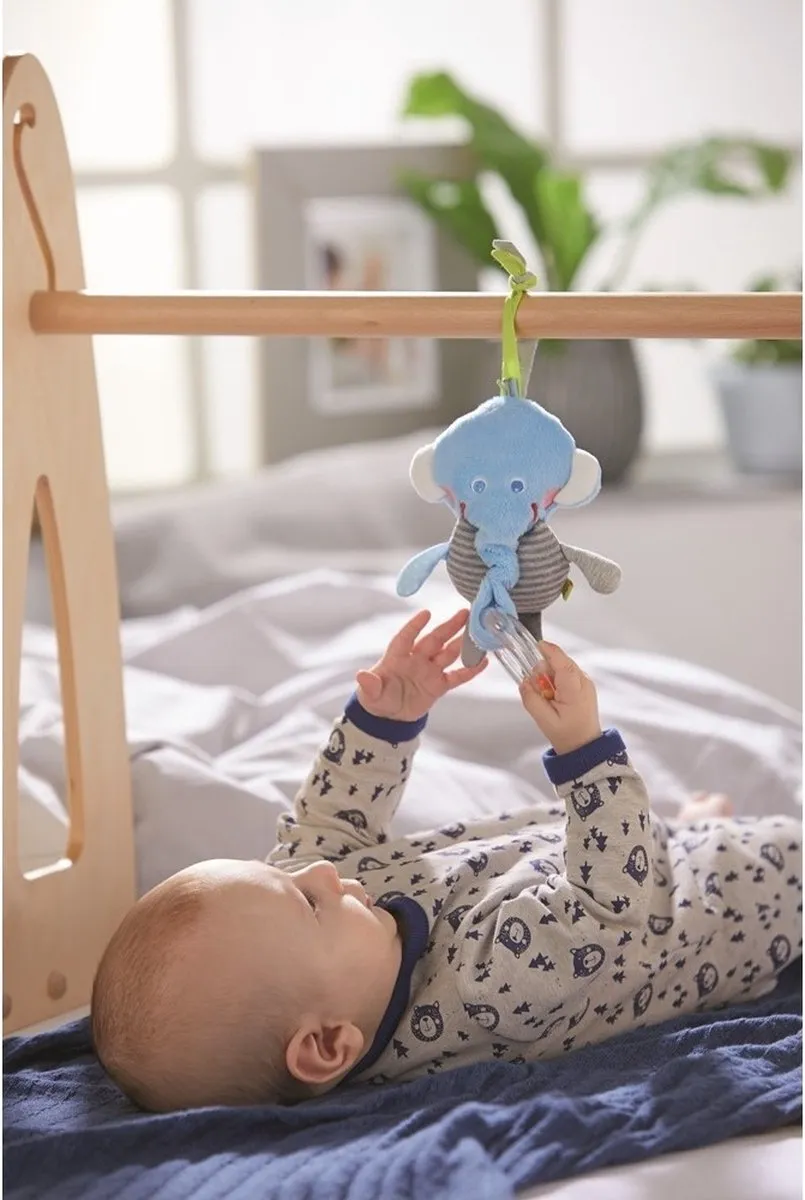 Haba Hangfiguur Olifant 30x10,5cm - Blauw - afbeelding 3 van 3