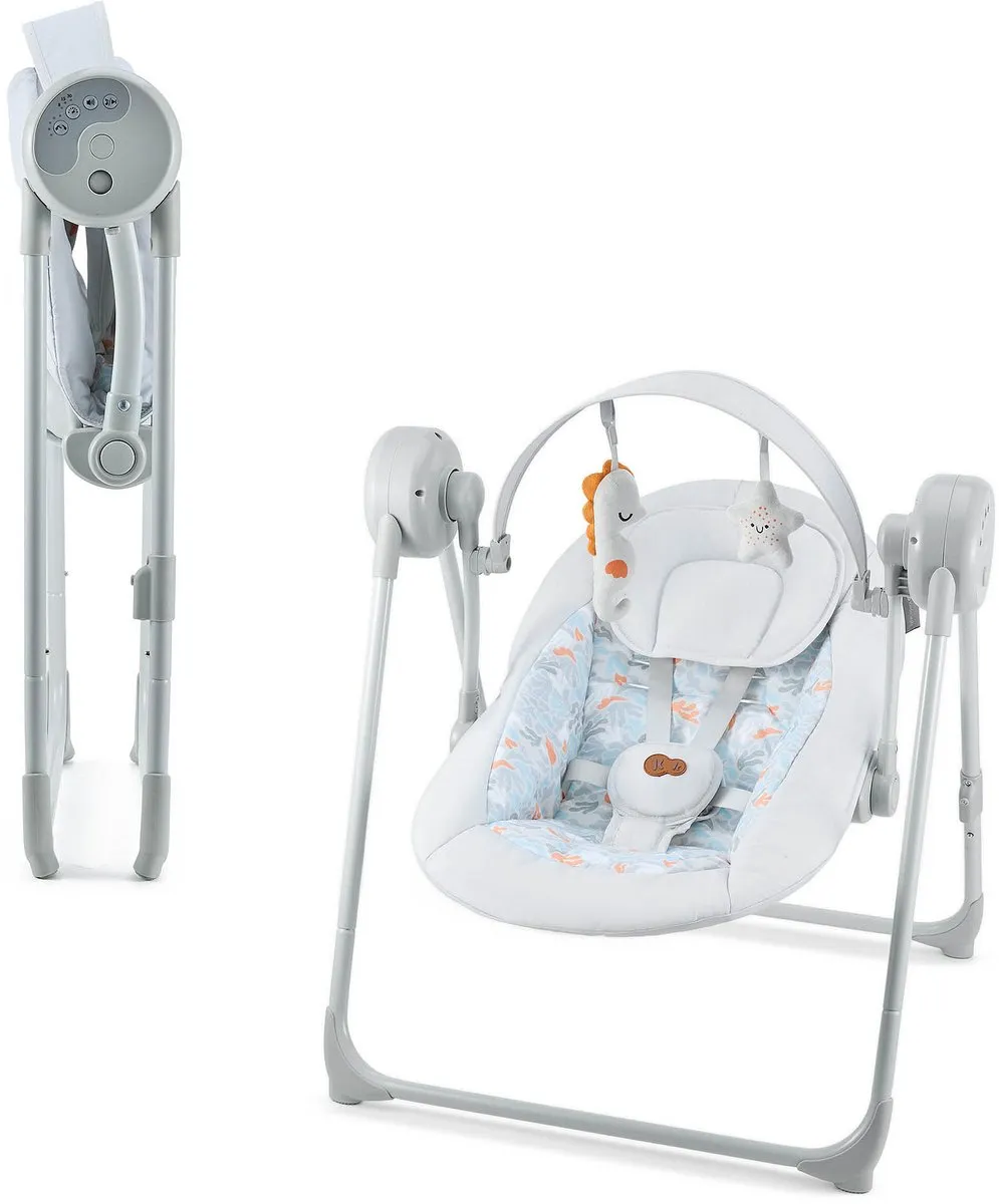 KinderKraft SWINGEE Elektrische Babyschommel Grijs