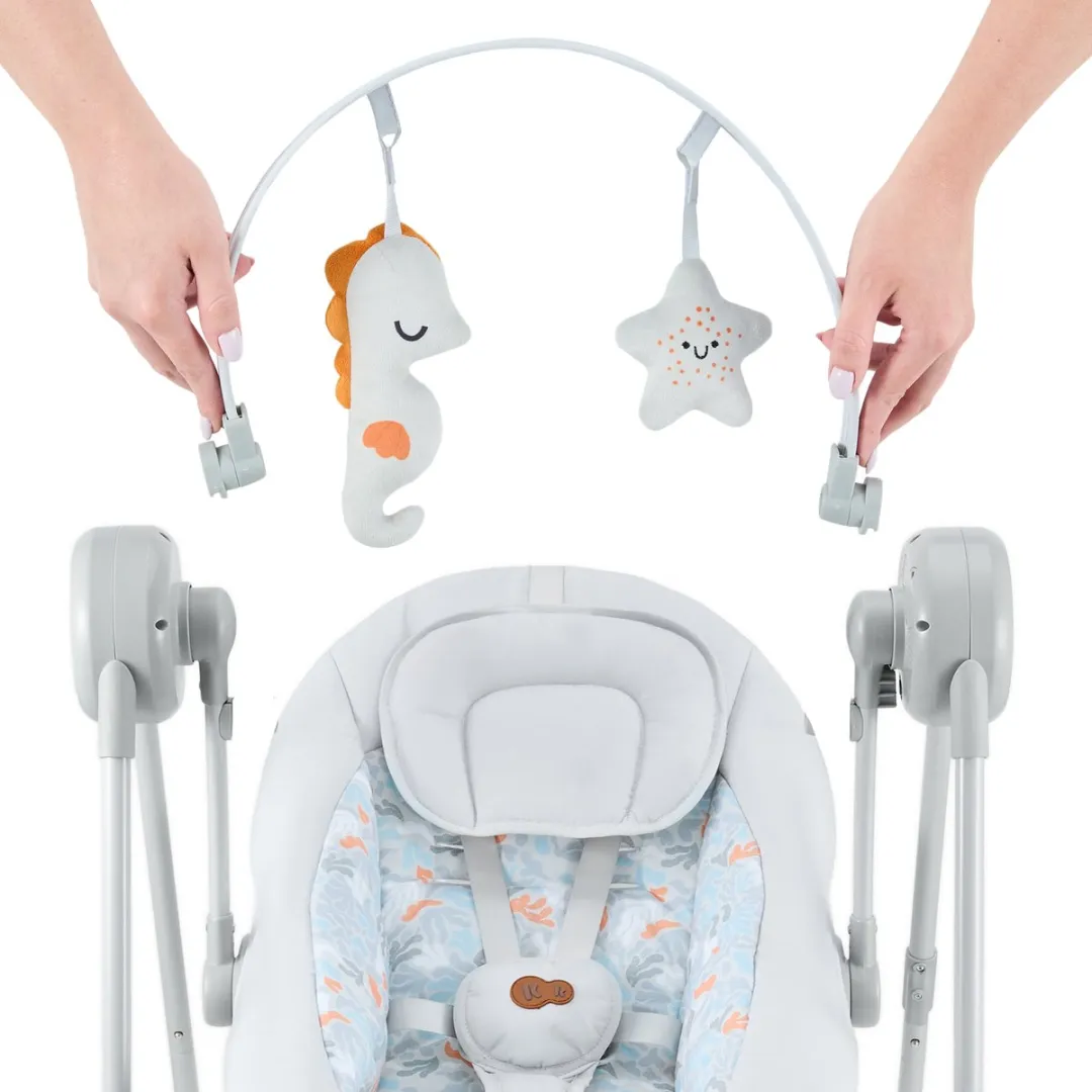 KinderKraft SWINGEE Elektrische Babyschommel Grijs