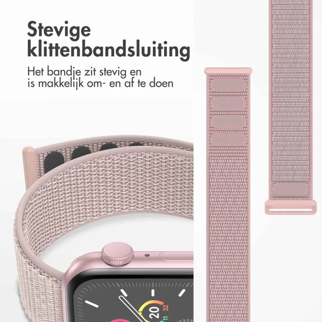 Imoshion Nylon Bandje Apple Watch 42mm - Lichtroze