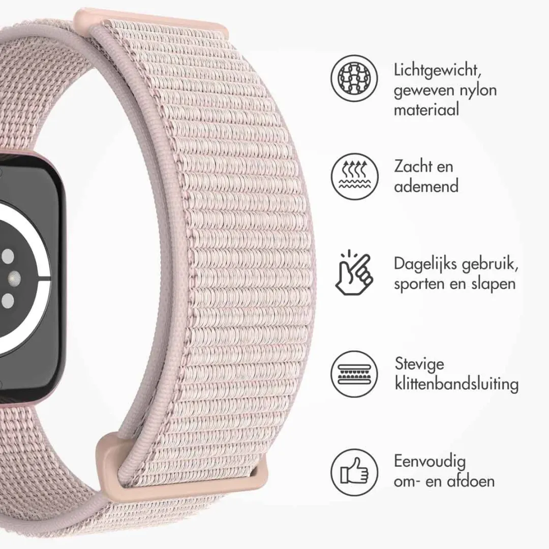 Imoshion Nylon Bandje Apple Watch 42mm - Lichtroze