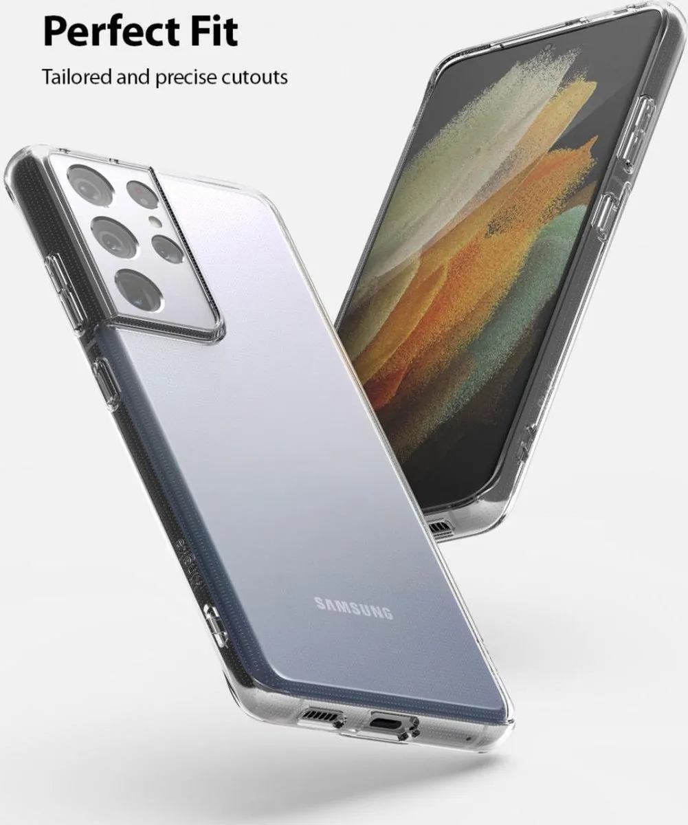 Ringke Air Flexibel TPU Hoesje - Transparant - Samsung Galaxy S21 Ultra