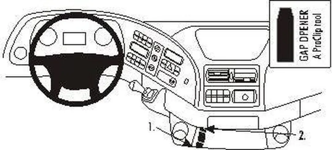 Brodit ProClip Mercedes Actros 2003-2013 Houder - 853356 - Zwart