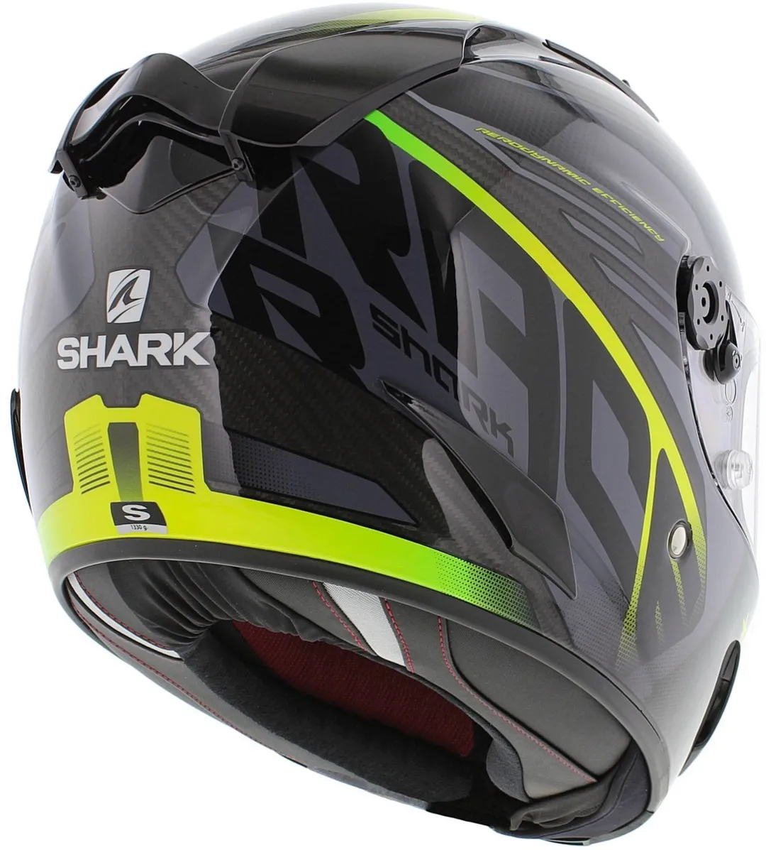 Shark Race-R Pro Carbon Aspy Motorhelm - XL - Antraciet Geel