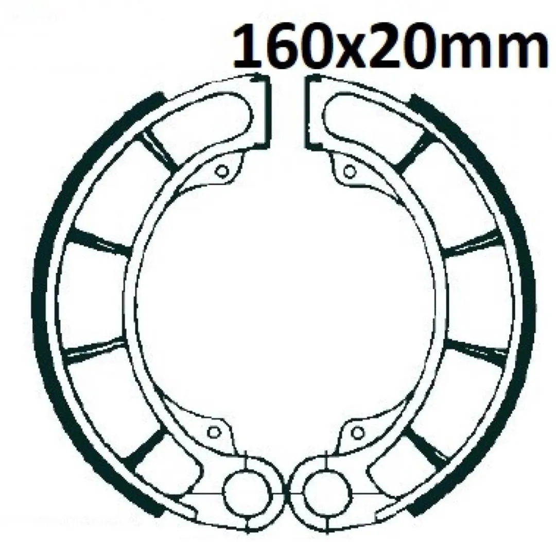 Peugeot Mâchoire de frein AR 250 SV 2001-2002 - Ø160x20mm - Grijs/ Groen