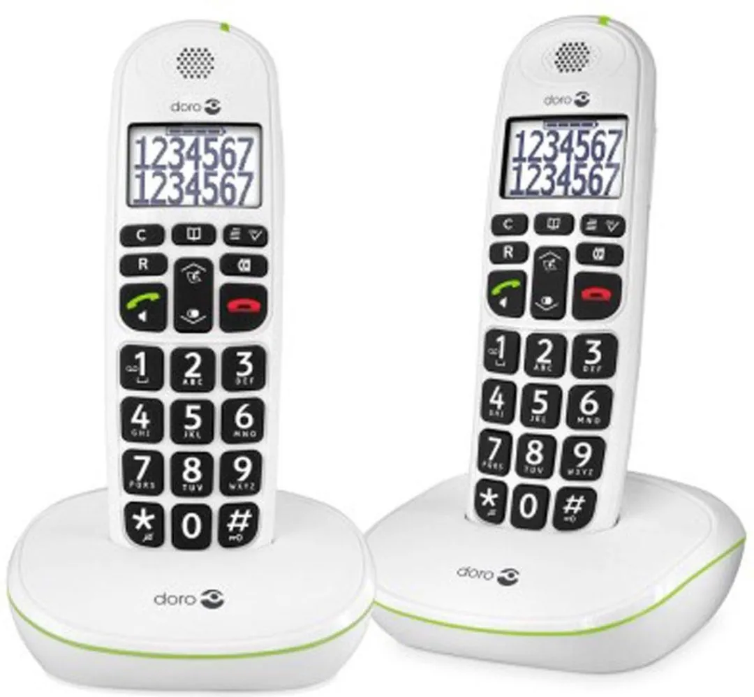 Doro PhoneEasy 110 Duo DECT Telefoon - 2 Handsets - Wit - afbeelding 6 van 6