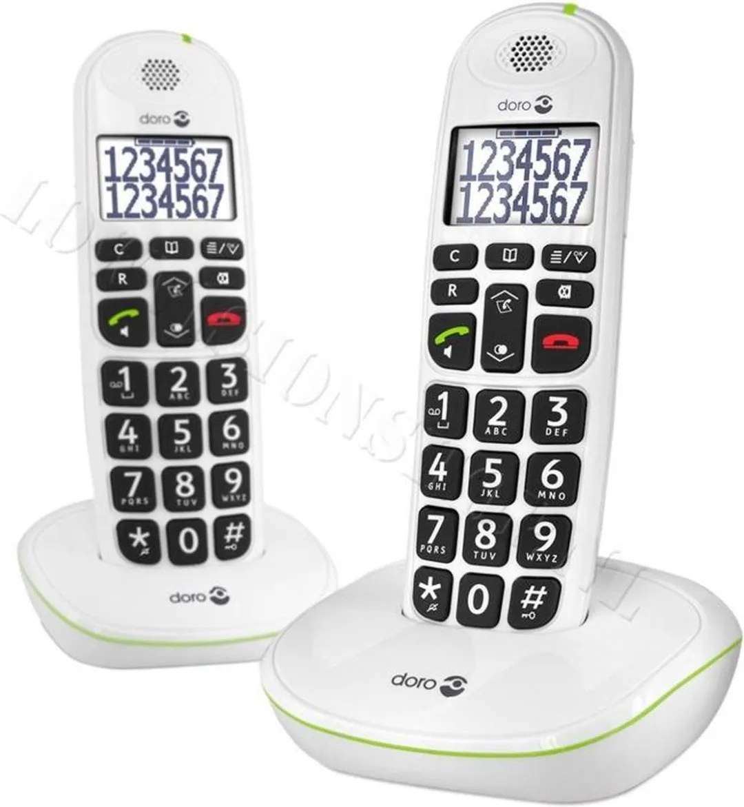 Doro PhoneEasy 110 Duo DECT Telefoon - 2 Handsets - Wit