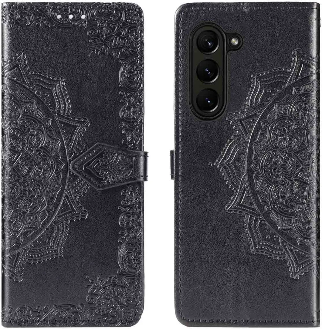 imoshiion Hoesje Samsung Galaxy Z Fold 6 - 3 Pasjes - Zwart