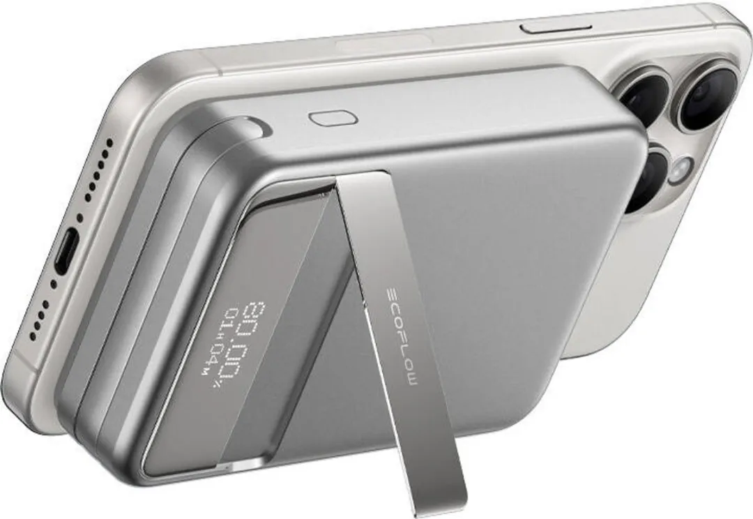 EcoFlow RAPID Qi2 Powerbank 10.000mAh - 65W - Zilver
