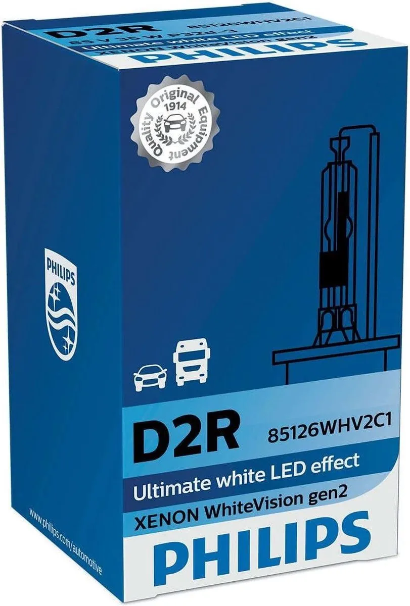 Philips WhiteVision Xenon GEN2 D2R 85126WHV2C1
