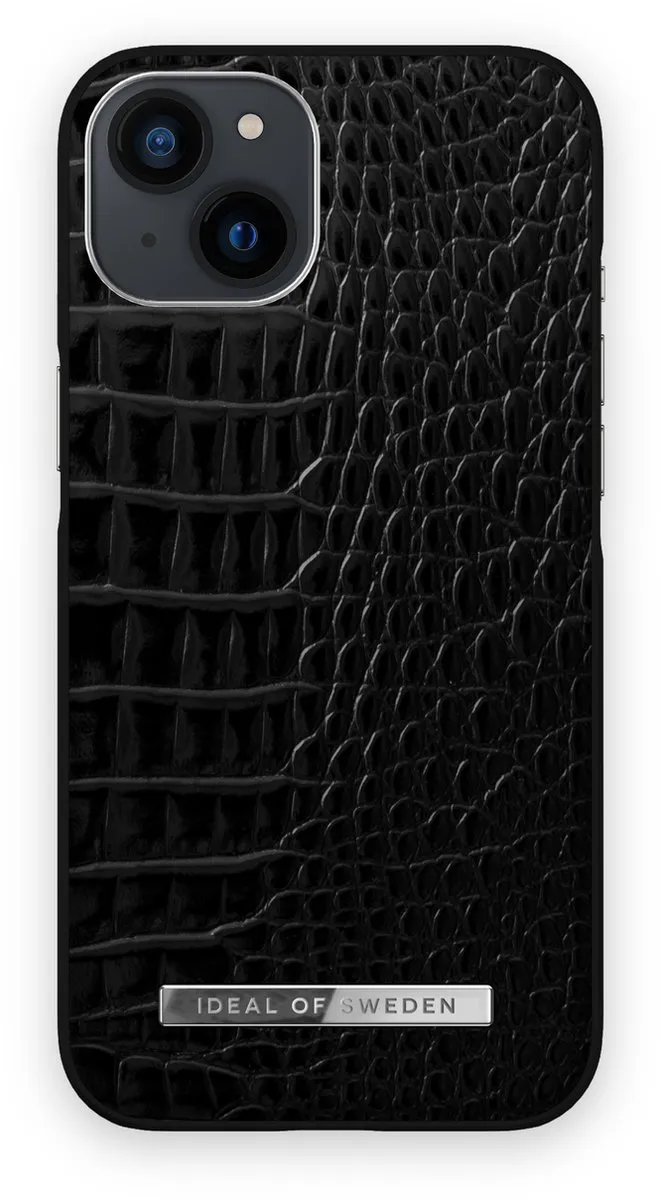iDeal of Sweden Atelier Case iPhone 13 Neo Noir Croco Silver