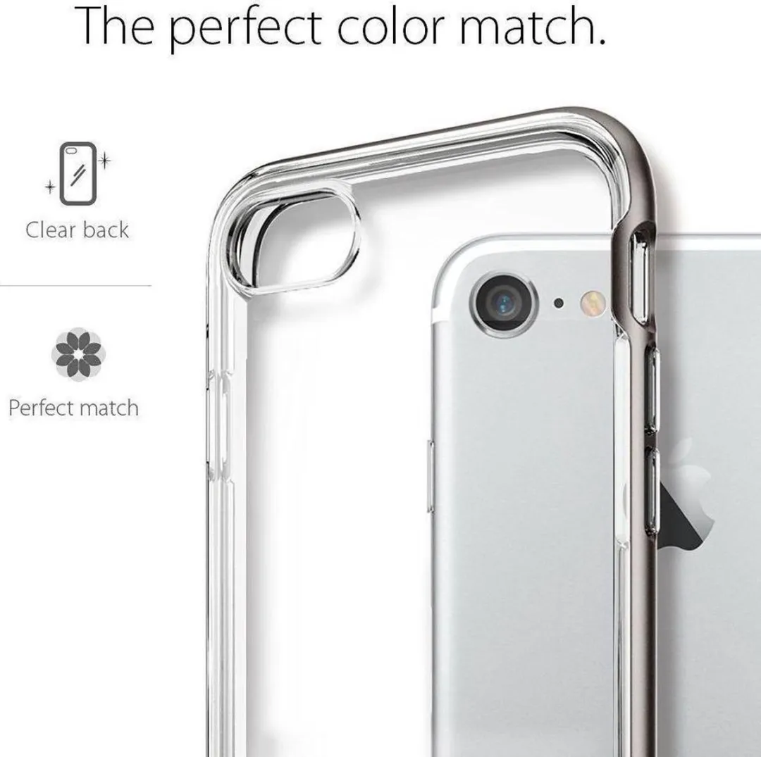 Spigen Neo Hybrid Crystal Case iPhone 7/8 042CS20522 - Zwart/Transparant - afbeelding 6 van 6