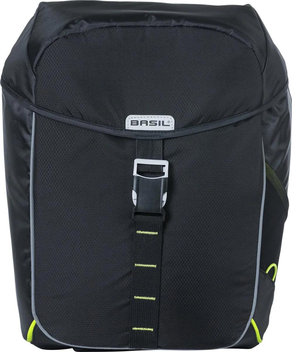 Basil Miles Dubbele Fietstas 32L - Zwart