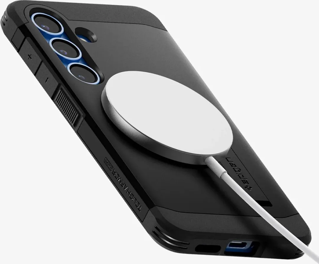 Spigen Tough Armor MagFit ACS09008 Hoesje - Samsung Galaxy S25 - Zwart
