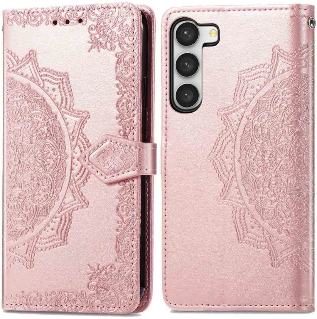 Imoshion Hoesje Samsung Galaxy S23 Mandala Bookcase Rosé Goud