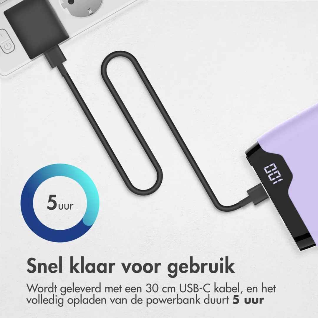 Imoshion Powerbank SH00064704 20000mAh - 22.5W - 3x USB - Lila