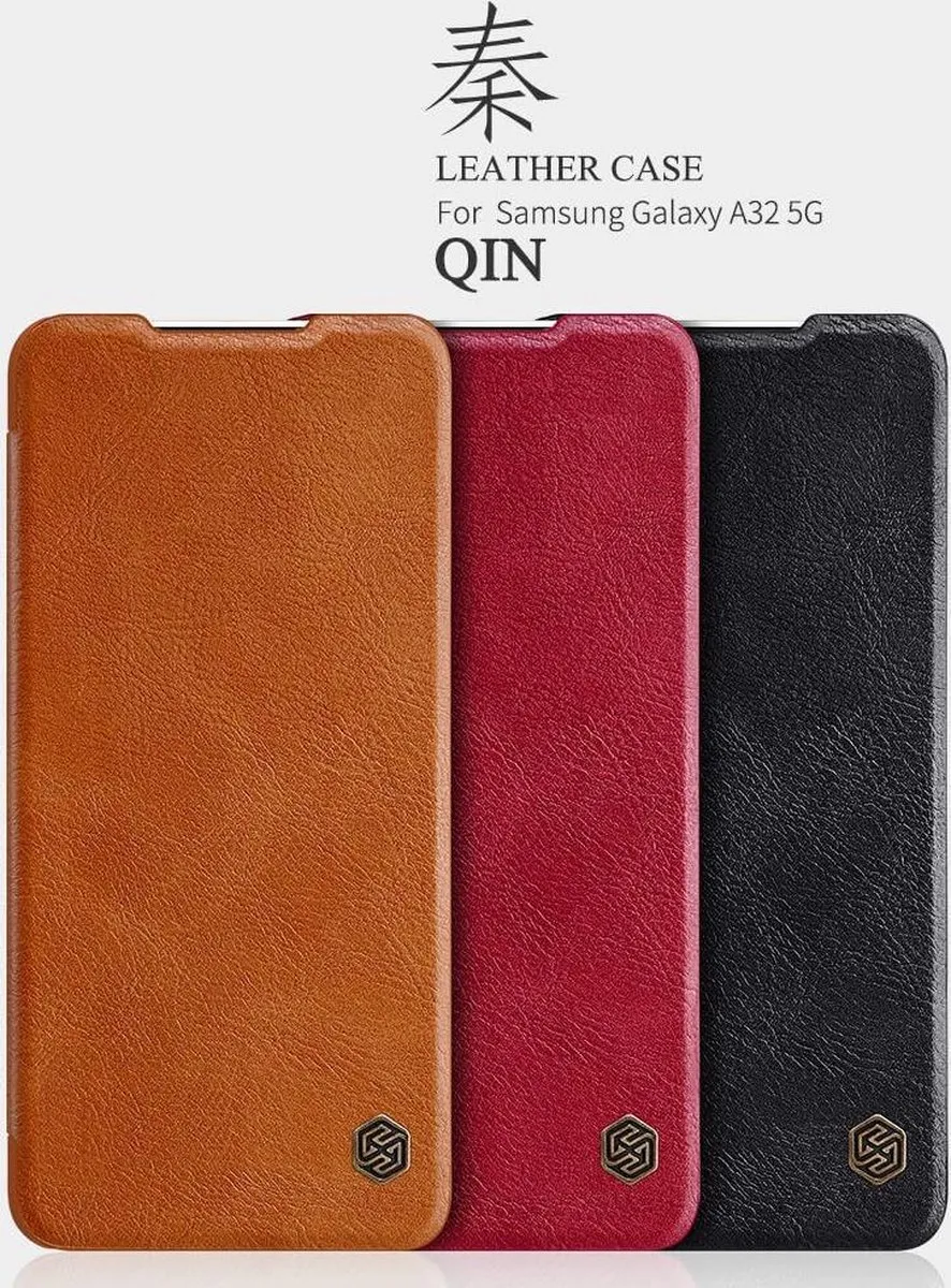 Nillkin Qin Series Book Hoesje Samsung Galaxy A32 5G - Zwart - afbeelding 5 van 6