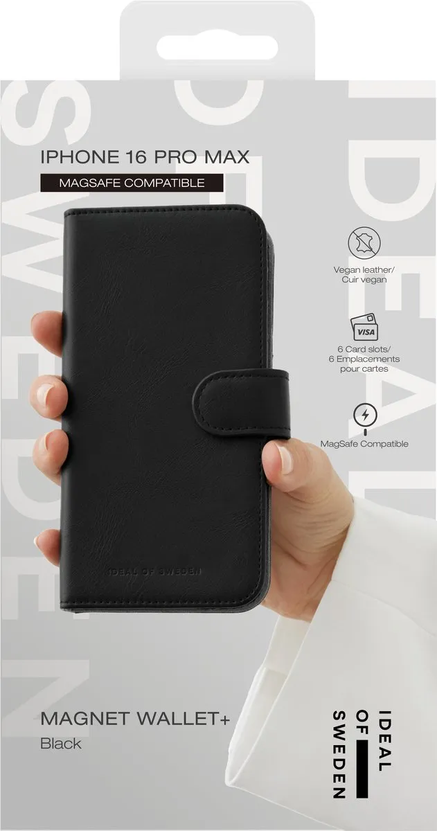iDeal of Sweden Magnet Wallet+ MagSafe Black - iPhone 16 Pro Max - afbeelding 6 van 6