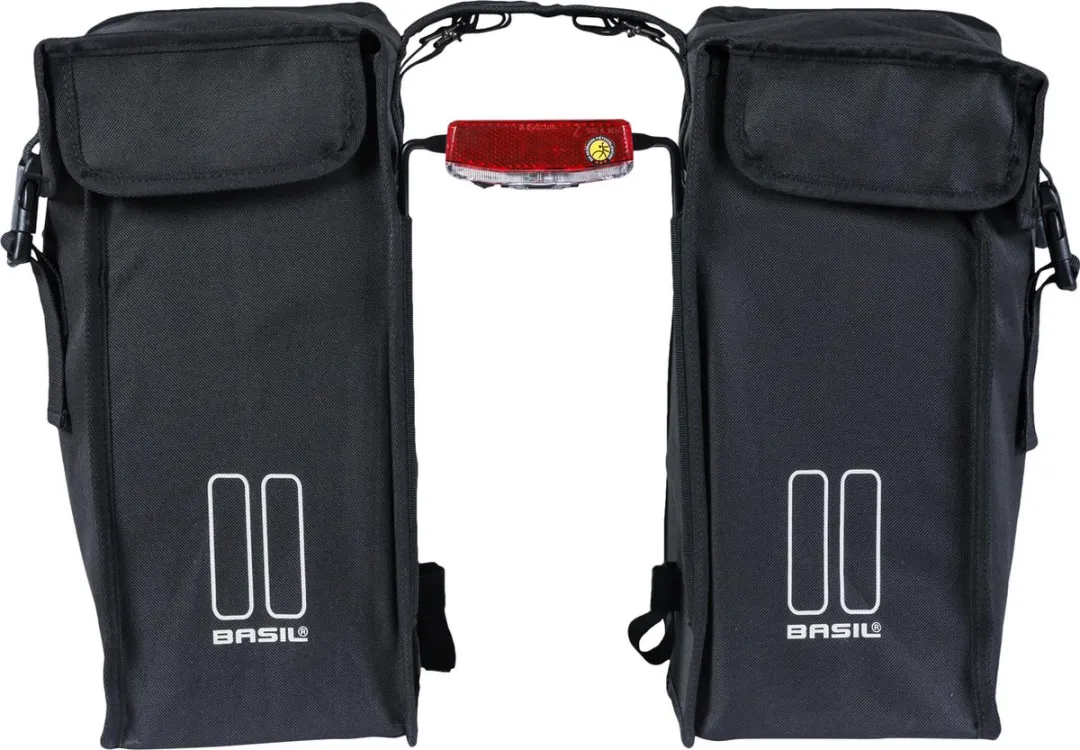Basil Mara XXL Dubbele Fietstas 47L - Zwart