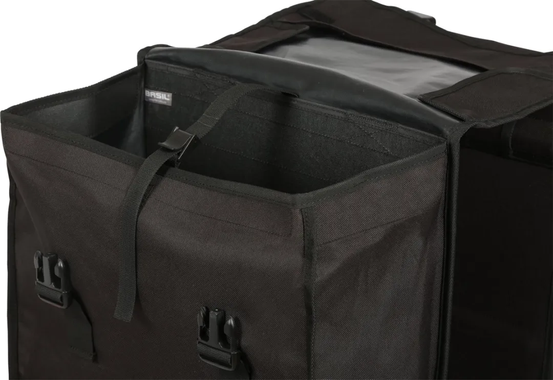 Basil Mara XXL Dubbele Fietstas 47L - Zwart
